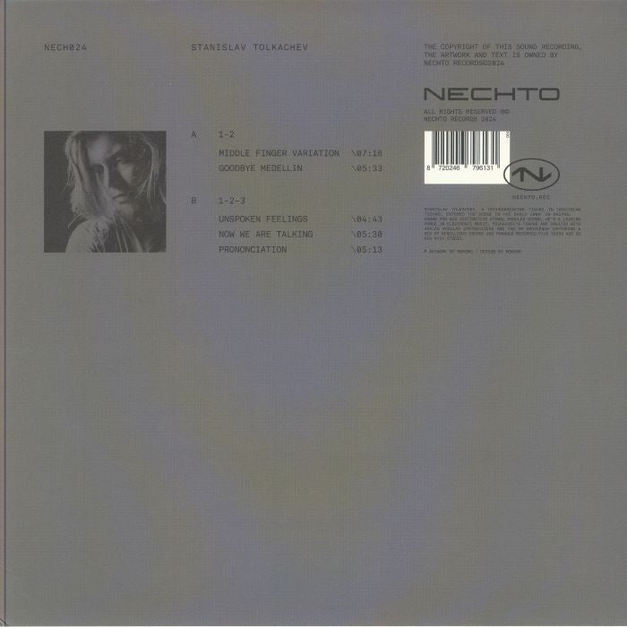 Stanislav Tolkachev – NECH 024 EP (12", heavyweight (plays inside out, Techno, 2024) Back Cover