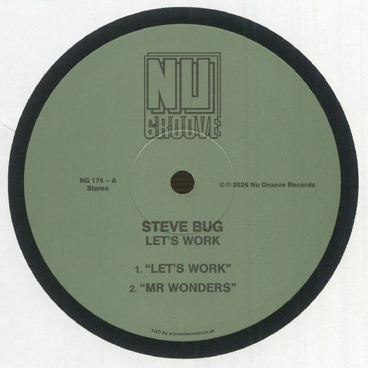 Steve Bug – Let's Work (12", Nu Groove Records, 2026) Front Cover