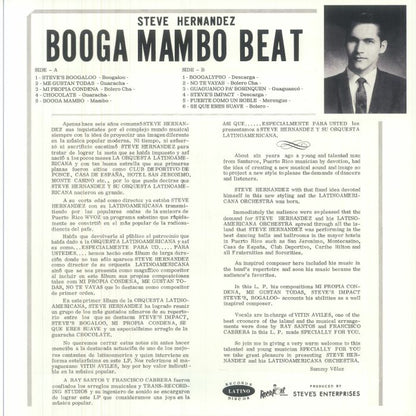 Steve Hernandez Y Su Orquesta Latinoamericana – The Booga Mambo Beat (LP, Rocafort Records, 2026) Back Cover
