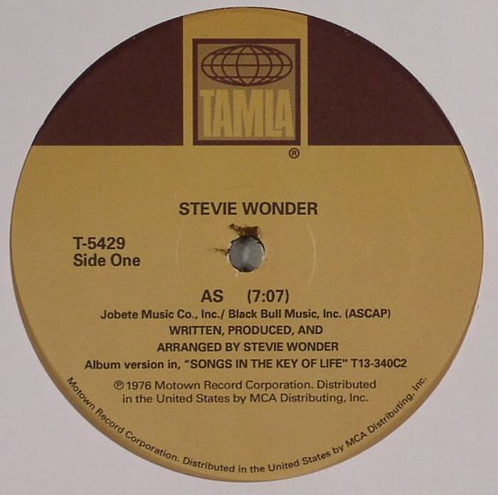 Stevie Wonder – As (12", Tamla, 2008) Front Cover
