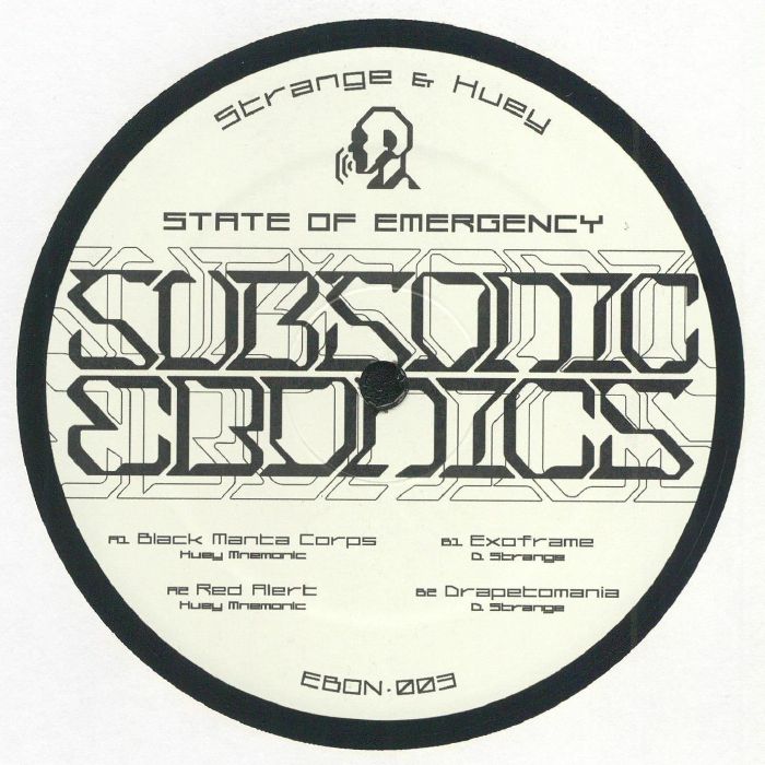 Strange Huey – State Of Emergency (12", Subsonic Ebonics, 2024) Front Cover