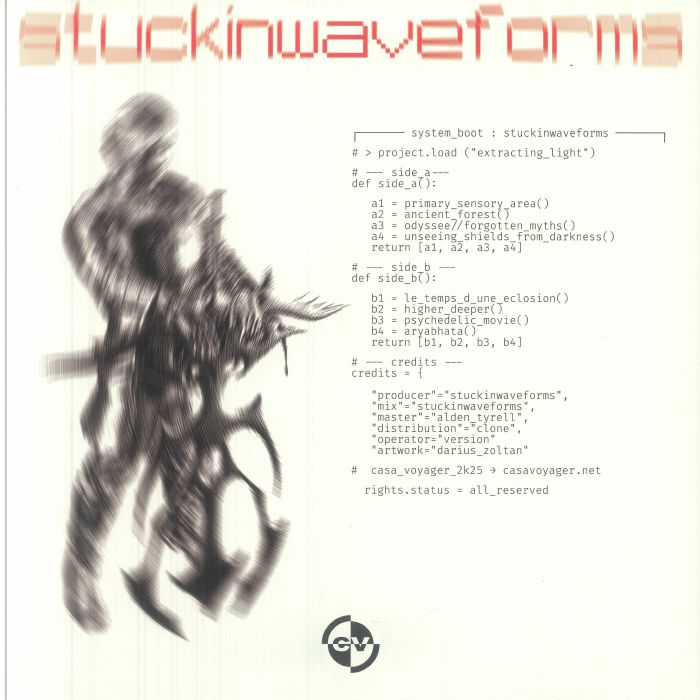 StuckInWaveForms – extracting light (12", Casa Voyager, 2025) Back Cover