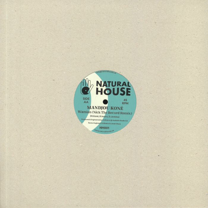 Studio 58 / Mandjou Kone – Nick The Record Remixes (12", Natural House, 2025) back cover
