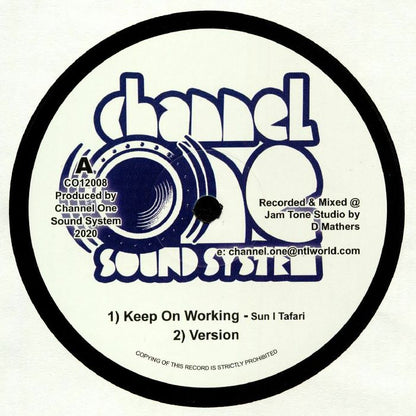 Sun I Tafari – Keep On Working (12", Channel One Sound System, 2020) Front Cover