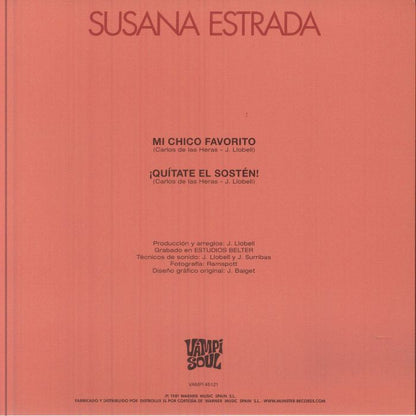 Susana Estrada – Mi Chico Favorito (7", Vampi Soul, 2026) Back Cover