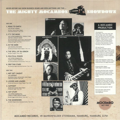 The Mighty Mocambos – Showdown (10th Anniversary) (LP+7", Gold, Mocambo, 2025) Back Cover