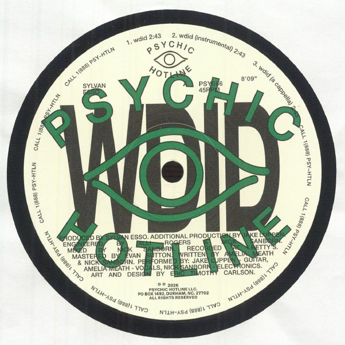 Sylvan Esso – WDID (12", Psychic Hotline, 2026) Front Cover