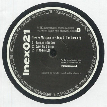Takuya Matsumoto – Song Of The Ocean EP (12", Inhale Exhale Records, 2026) Back Cover
