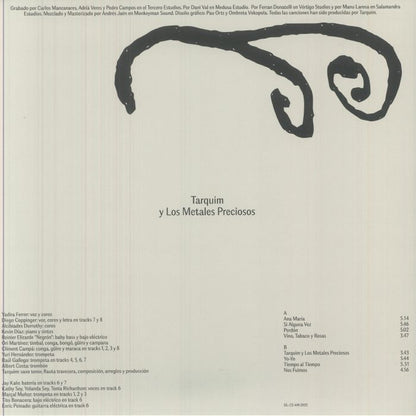 Tarquim – Tarquim y Los Metales Preciosos (LP, Tarquim Records, 2025) Back Cover