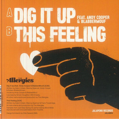 The Allergies – Dig It Up / This Feeling (7", Jalapeno Records, 2026) Back Cover