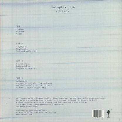 The Aphex Twin – Classics (2xLP, R & S Records, 2025) image 02