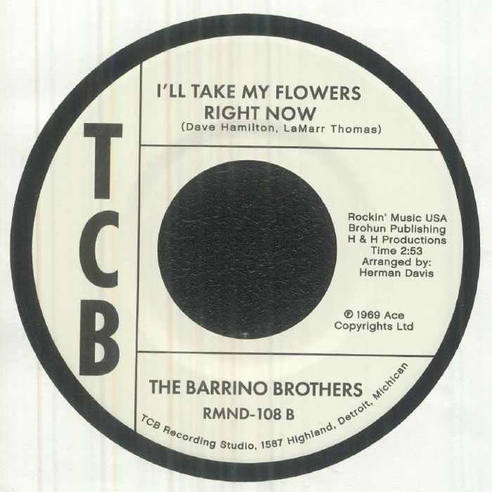 The Barrino Brothers – Just A Mistake / I'll Take My Flowers Right Now (7", Remined, 2026) Back Cover