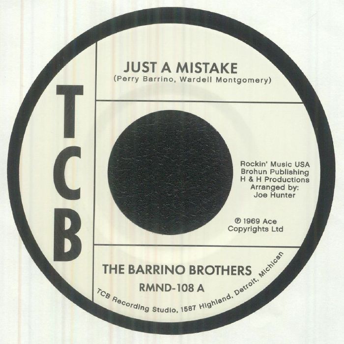 The Barrino Brothers – Just A Mistake / I'll Take My Flowers Right Now (7", Remined, 2026) Front Cover