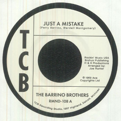 The Barrino Brothers – Just A Mistake / I'll Take My Flowers Right Now (7", Remined, 2026) Front Cover