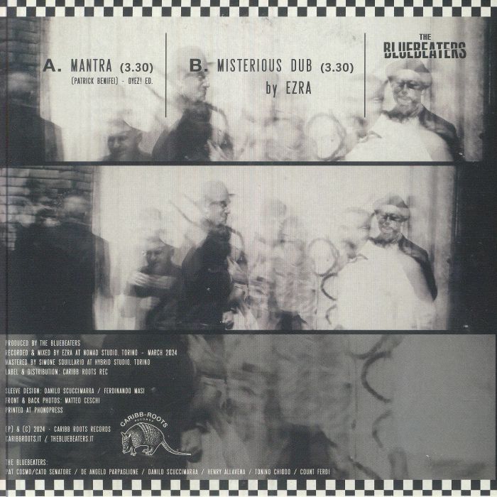 The Bluebeaters – Mantra (7", Small Hole, Caribb Roots, 2024) Back Cover