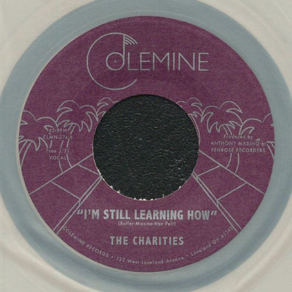 The Charities – Movin' On (7", silver marbled, Colemine, 2026) Back Cover