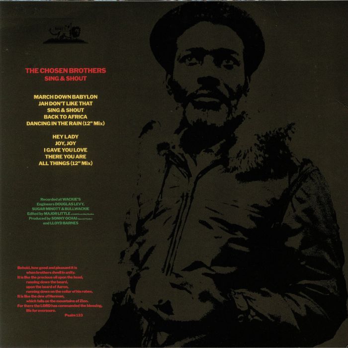 The Chosen Brothers – Sing & Shout (LP, Wackie's, 2025) back cover