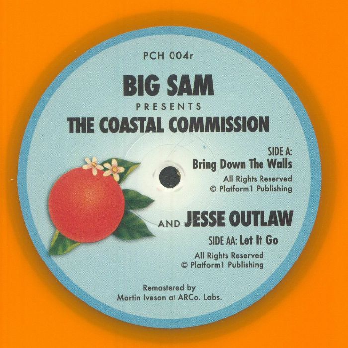 The Coastal Commission Jesse Outlaw – Bring Down The Walls (12", Orange, Pacific Coast House Recordings, 2026) Front Cover