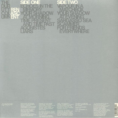 The Durutti Column – Renascent (LP, Green Bottle Transparent, London Records, 2026) Back Cover