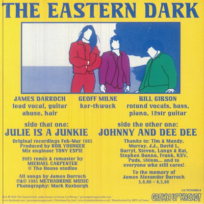 The Eastern Dark – Julie Is A Junkie (Record Store Day RSD 2026) (7", Grown Up Wrong!, 2026) Back Cover