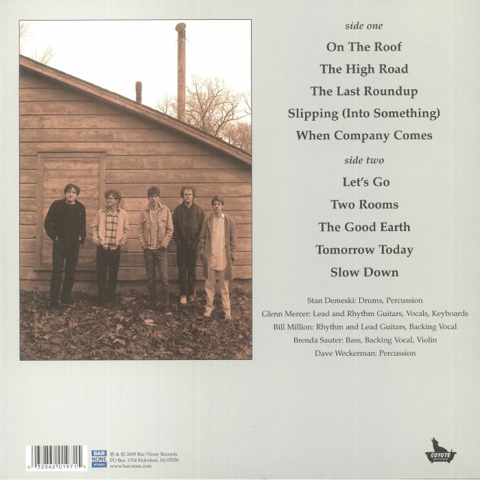 The Feelies – The Good Earth (LP, Bar/None Records, 2009) Back Cover