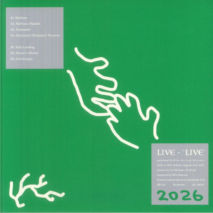 The Group Shower – Live (LP, Beatbude, 2026) Back Cover