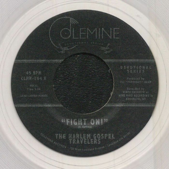 The Harlem Gospel Travelers – Fight On! (7", Clear, Colemine Records, 2021) Front Cover