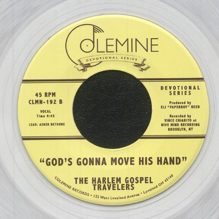 The Harlem Gospel Travelers – Nothing But His Love (7", Clear, Colemine Records, 2021) Back Cover