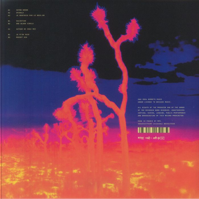 The Liminanas – Live At Beaubourg (2xLP, gatefold translucent blue & orange, Because Music, 2026) Back Cover