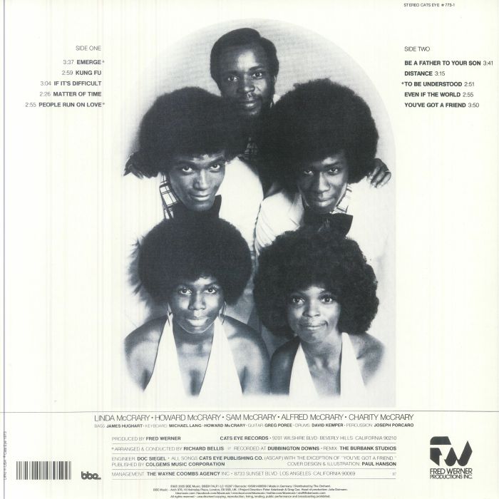 The McCrary – Emerge (LP, BBE, 1973) Back Cover