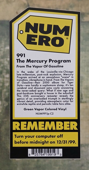 The Mercury Program – From The Vapor Of Gasoline (LP, Green Vapor, Numero Group, 2025) Image 3