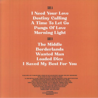 The Milk – Borderlands (LP, WLS Records, 2025) back cover