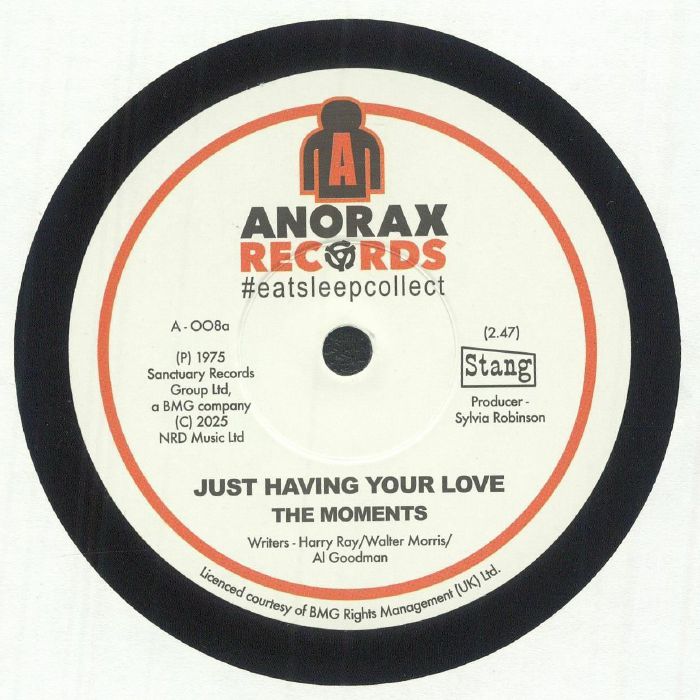 The Moments / The Rimshots – Just Having Your Love / Do What You Feel Pt. 1 (7", Anorax Records, 2025) Front Cover