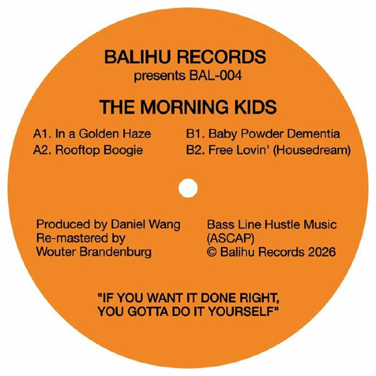 The Morning Kids – In A Golden Haze (12", Balihu Records, 2026) Front Cover