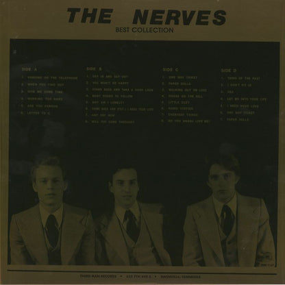 The Nerves – Best Collection (2xLP, gatefold, Third Man, 2026) Back Cover