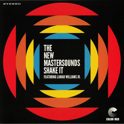 The New Mastersounds Featuring Lamar Williams Jr. – Shake It (LP, Color Red Records, 2019) Front Cover