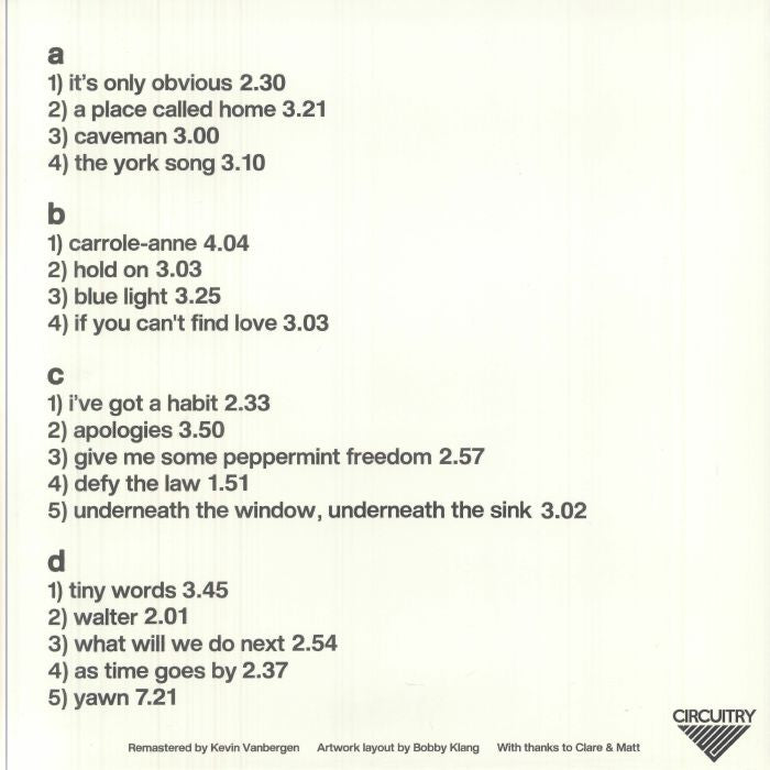 The Orchids – Lyceum (LP+LP, Circuitry, 2025) back cover