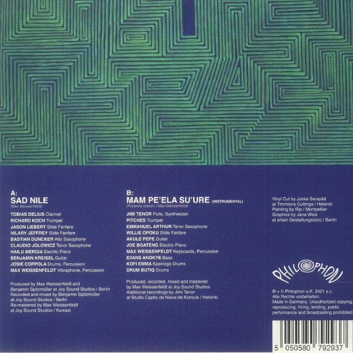 The Polyversal Souls – Sad Nile / Mam Pe Ela Su Ure (Instrumental) (7", Philophon, 2023) Back Cover