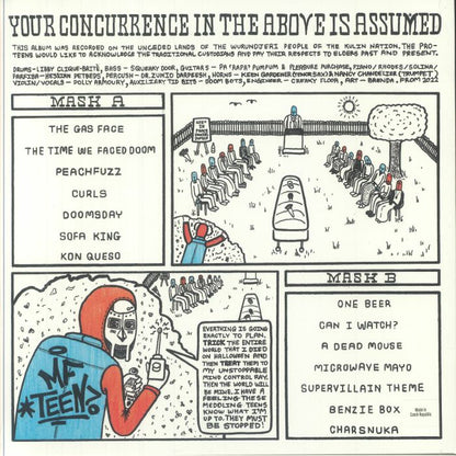 The Pro-Teens – MF TEEN: Your Concurrence In The Above Is Assumed (LP, College Of Knowledge Records, 2025) Back Cover