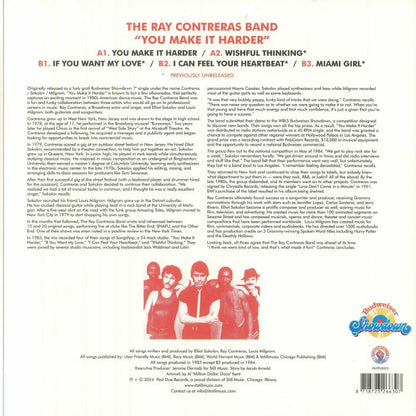 The Ray Contreras Band – You Make It Harder (12", Past Due, 2022) Back Cover