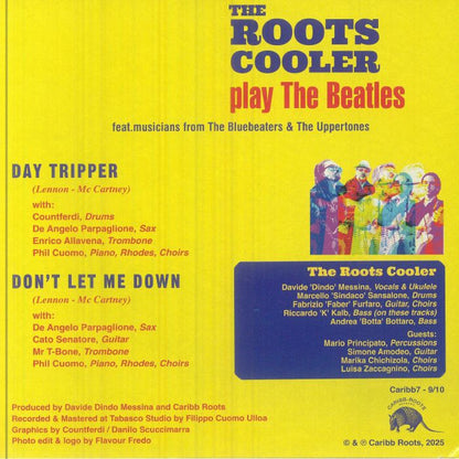 The Roots Cooler – Play The Beatles (7", Caribb Roots, 2026) Back Cover
