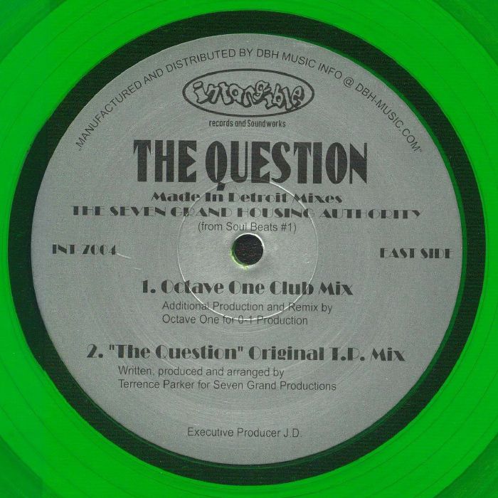 The Seven Grand Housing Authority – The Question (Made In Detroit Mixes) (12", Green Transparent, Intangible Records & Soundworks, 2024) Front Cover