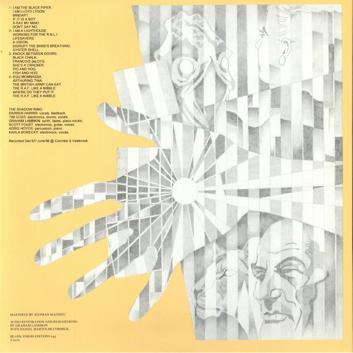 The Shadow Ring – Lighthouse (2xLP, gatefold, Blank Forms Editions, 2026) Back Cover