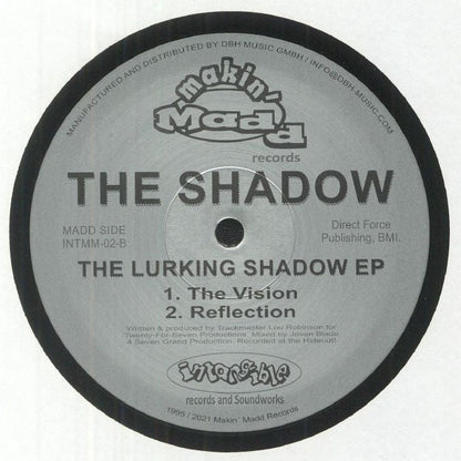 The Shadow – The Lurking Shadow EP (12", Makin' Madd Records, 2023) Back Cover