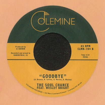 The Soul Chance Feat. Wesley Bright – Who Could It Be? / Goodbye (7", Random Colored, Colemine Records, 2022) Back Cover