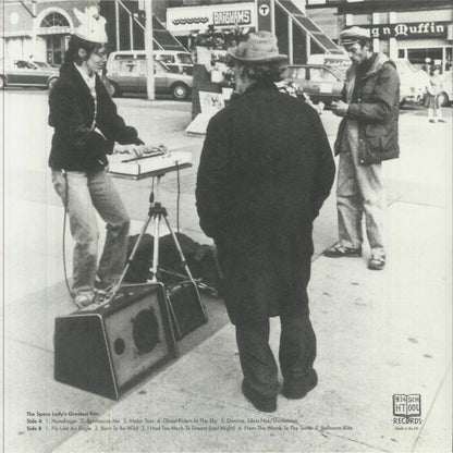 The Space Lady – The Space Lady's Greatest Hits (LP, Frosted Clear, Night School, 2026) Back Cover