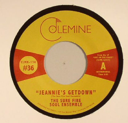 The Sure Fire Soul Ensemble – Jeannie's Get Down / A Message From The Meters (7", Colemine Records, 2016) Front Cover