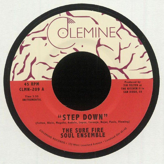 The Sure Fire Soul Ensemble – Step Down (7", Clear, Colemine Records, 2022) Front Cover