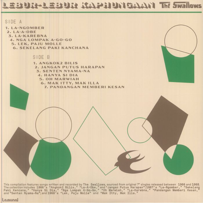 The Swallows – Lebur-Lebur Kaphungaan (12", La Munai Records, 2026) Back Cover