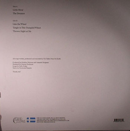 The Tallest Man On Earth – Sometimes The Blues Is Just A Passing Bird (12", Dead Oceans, 2010) Back Cover